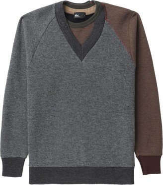 Colour-Block Wool-Blend Jumper