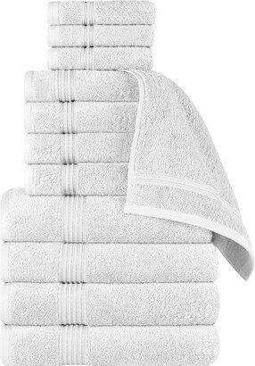 Egyptian Cotton 12Pc Highly Absorbent Solid Ultra Soft Towel Set-AI