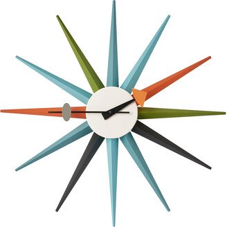 Multicolor Sunburst Clock