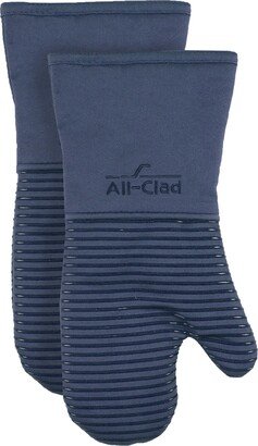 Ribbed Silicone Cotton Twill Oven Mitt, Set of 2