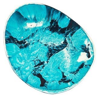 Large Pebble Platter in Blue