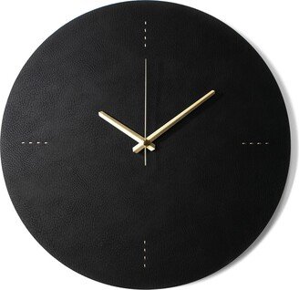 Roarcraft Leather Wall Clock - Black