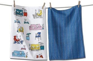 tagltd Spoiled Dogs Flour Sack Dishtowel Set Of 2