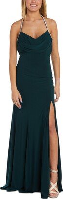 Morgan & Company Juniors' Embellished-Strap Jersey Gown