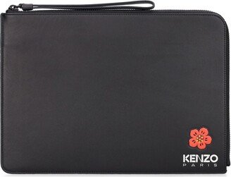 KENZO PARIS Boke print leather pouch