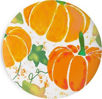 Salad Plates: Pumpkin Dance Salad Plate, Orange