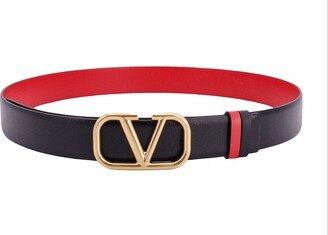 Logo Plaque Reversible Buckled Belt