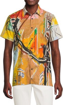 Basquiat Short Sleeve Button Down Shirt