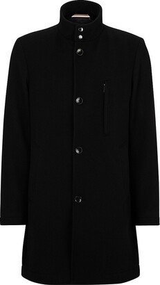 Slim-Fit Coat In A Wool Blend