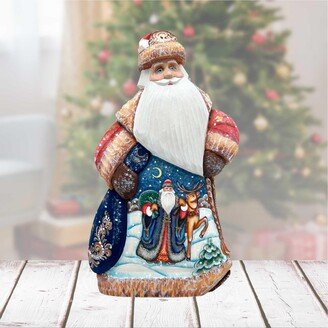 G.DeBrekht Frosting Story Santa Hand-Painted Wood Carved Holiday Masterpiece