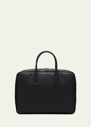 Men's My Logo Leather Briefcase