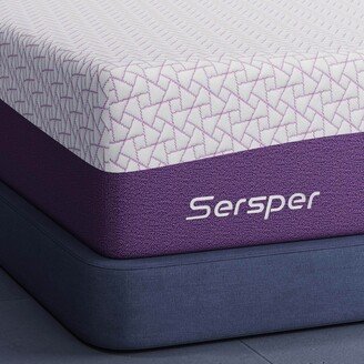 Sersper 14 Inch Bamboo Charcoal Cooling Gel Memory Foam Queen Mattress