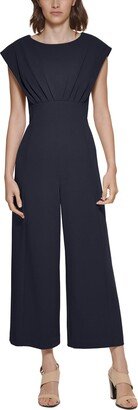 Womens Cap Sleeve Wide Leg Jumpsuit