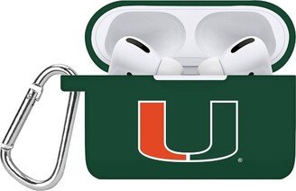 Miami Hurricanes Apple AirPods Pro Compatible Silicone Battery Case Cover - Green