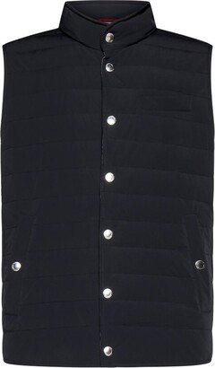 Buttoned Padded Gilet-AA