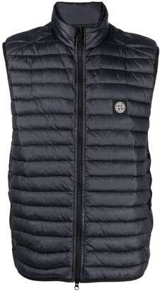 Compass logo-patch padded gilet