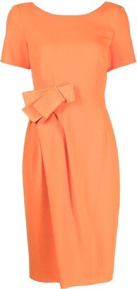 Envers satin crepe midi dress