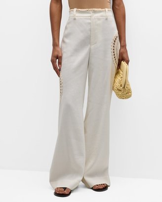 Atacama Crochet Wide-Leg Trousers