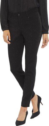 Petites Womens Beaded Mid-Rise Skinny Pants