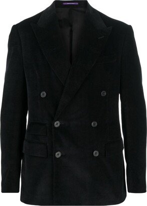 Peak-Lapels Double-Breasted Blazer-AD