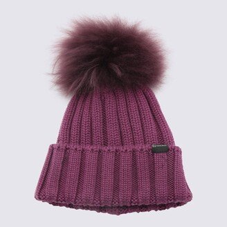 Logo Patch Pompom Detailed Beanie