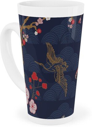 Mugs: Zen Crane - Multi Tall Latte Mug, 17Oz, Blue