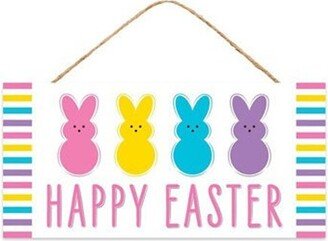 Happy Easter Wood Sign, Bunny Peep Sign For Wreath