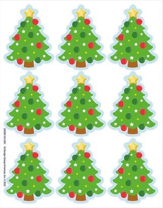 Christmas Tree Giant Stickers, 36 Per Pack, 12 Packs