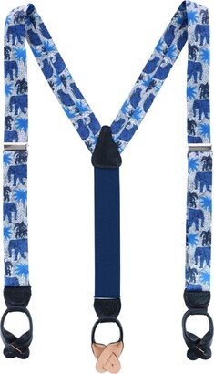 Elliot The Elephant Safari Silk Button End Suspenders