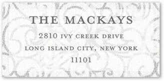 Address Labels: Dazzling Lace Address Label, Grey, Address Label, Matte