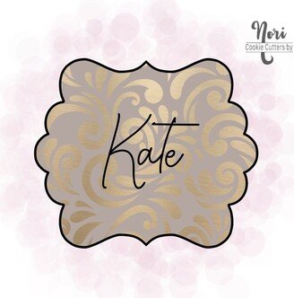 Kate Plaque Cookie Cutter - Cutters By Nori Cn0578