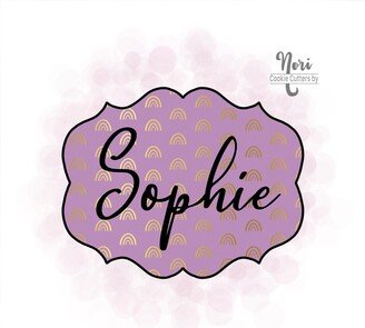 Sophie Plaque Cookie Cutter - Cutters By Nori Cn0370