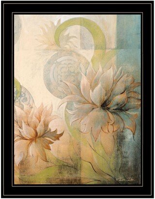 Meandering Flowers Ii by Dee Dee, Ready to hang Framed Print, Black Frame, 21