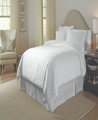 Stars 200 Thread Count Cotton Percale Printed Duvet Cover Set, Full/Queen