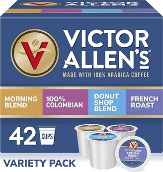 Victor Allen's Coffee Favorites Variety Pack Single Serve Coffee Pods, 42 Ct