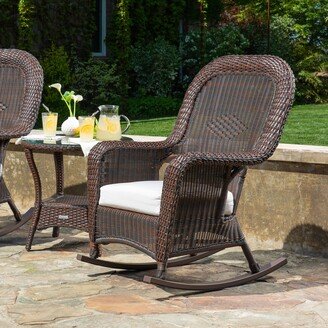 Sea Pines Outdoor Wicker Rocking Chair and Side Table