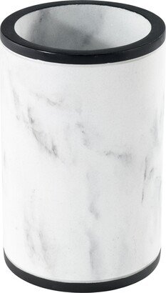 Jasper Framed Marble-look Resin Tumbler - White, Black