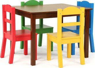 Humble Crew Tot Tutors Kids Wood Table & 4 Chair Set