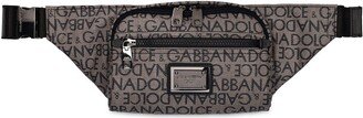 Coated logo jacquard belt bag