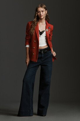 Corseted High-Rise Wide-Leg Jeans