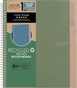 100 Sheet 1 Subject College Ruled Notebook Olympic Green