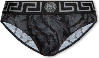 Barocco-Printed Elasticated Waist Brief