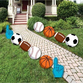 Big Dot Of Happiness Go, Fight, Win - Sports - Lawn Decor - Outdoor Party Yard Decor - 10 Pc