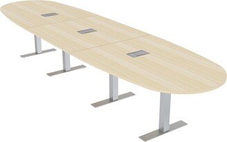 Skutchi Designs, Inc. 16' Boat Oval Modular Conference Table Metal T-Bases Electrical Units