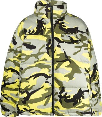 Camouflage-Print Puffer Jacket