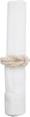 White Nautical Rope Napkin Ring, Set of 4