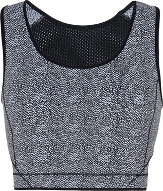 SÀPOPA Elif Jaquard Crop Top Top Black