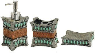 Turquoise Bath Set, 3 PC - Multi