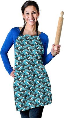 Orca Pattern Apron - Printed Print Custom With Name/Monogram Perfect Gift For Lover