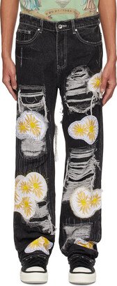 SSENSE Exclusive Black Daisy Jeans